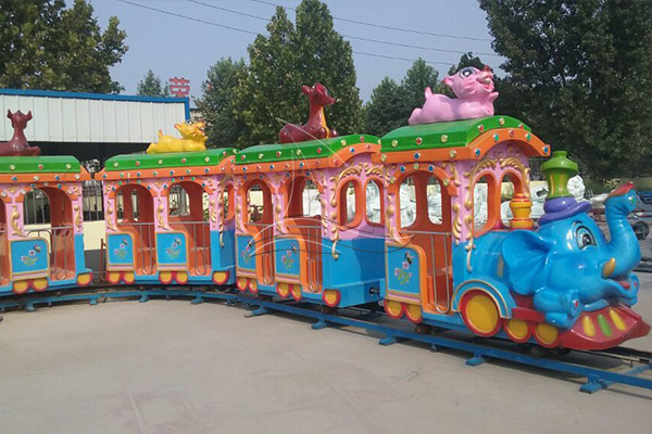 elephant track train for amusing